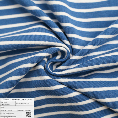 COTTON SPAN FRENCH TERRY STRIPE-D01