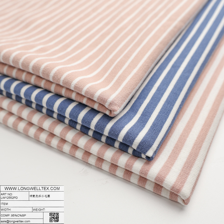 COTTON SPAN FRENCH TERRY STRIPE