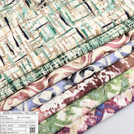 45RAYON PRINT WITH DREWDROP