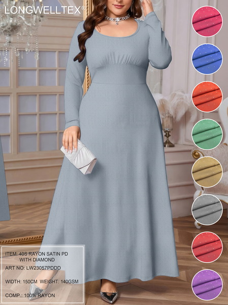 40S RAYON SATIN PD WITH DIAMOND